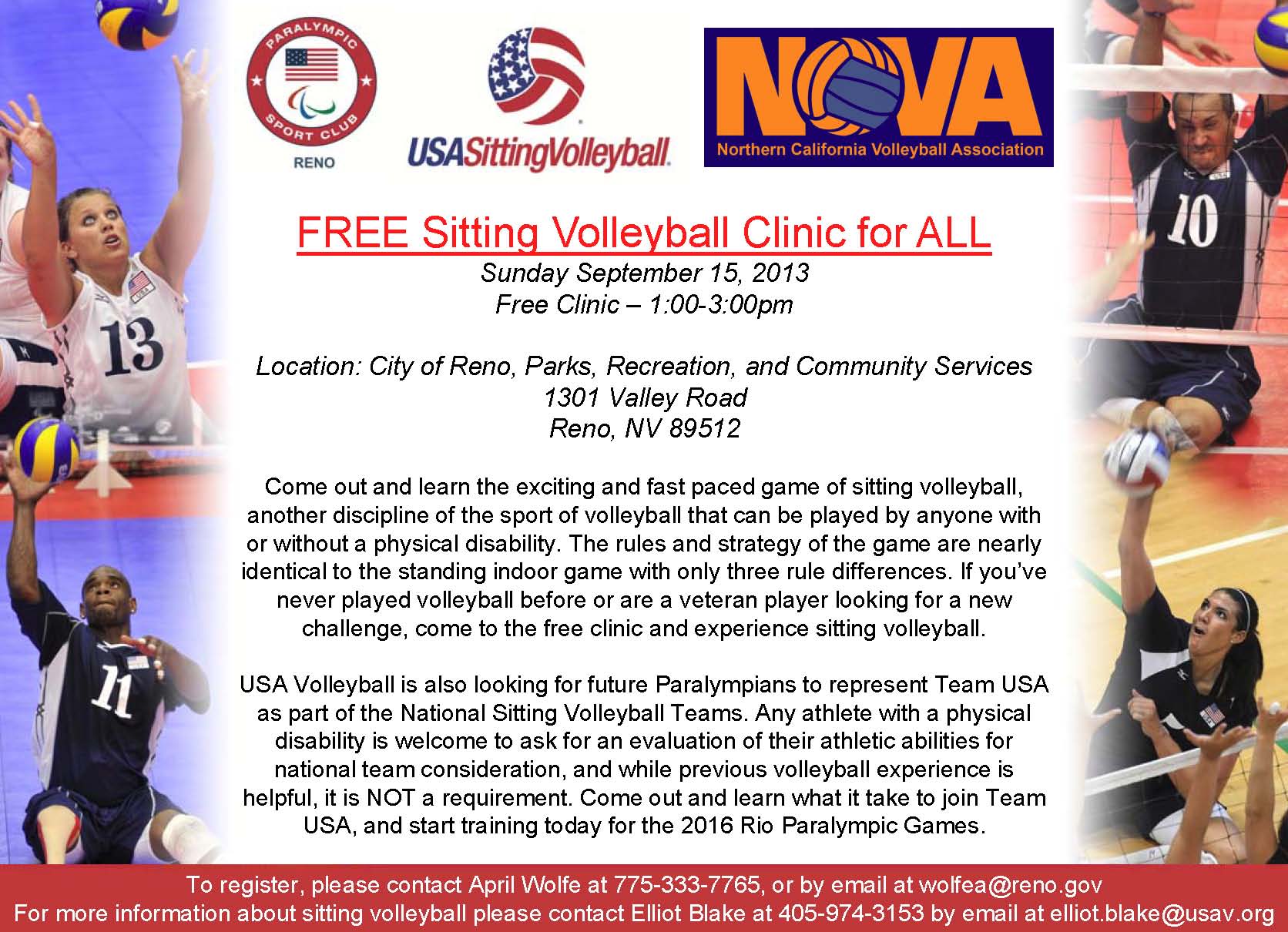 FREE Sitting Clinic coming to Reno! NCVA